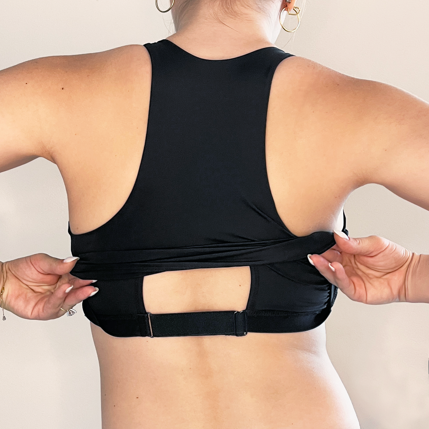 Racerback Longline Breast Pillow Bralette (Adjustable)